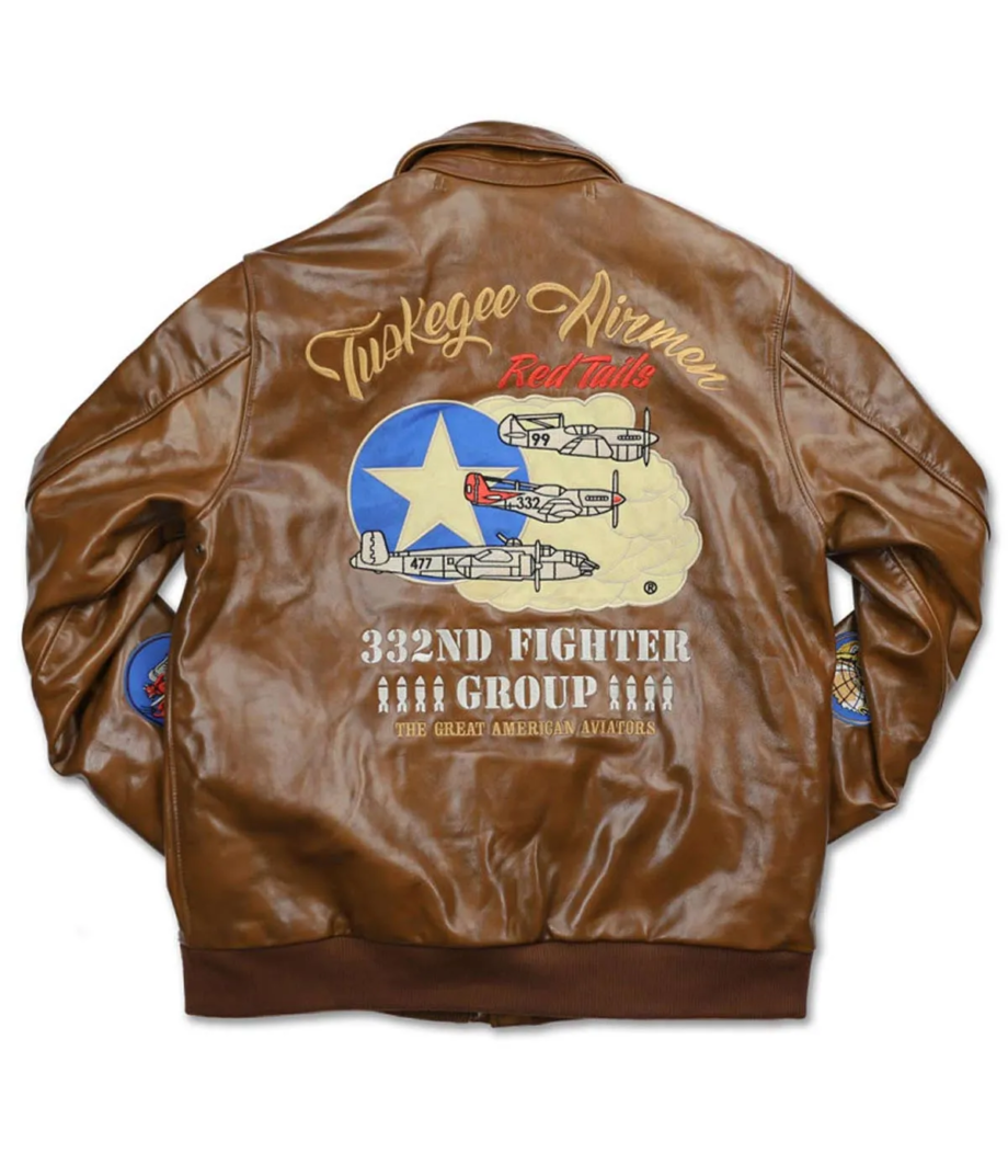 tuskegee-airmen-brown-leather-jacket