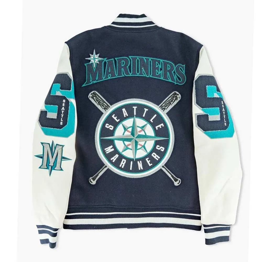 Seattle Mariners Navy and White Varsity Jacket