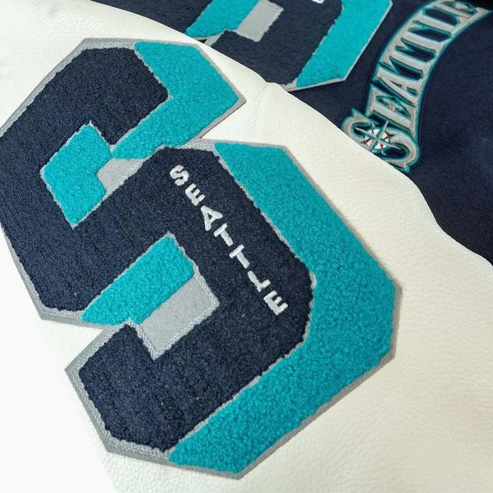 Seattle Mariners Navy and White Varsity Jacket