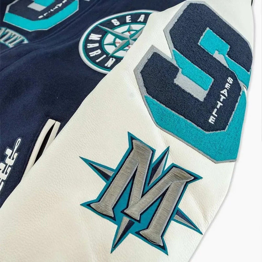 Seattle Mariners Navy and White Varsity Jacket