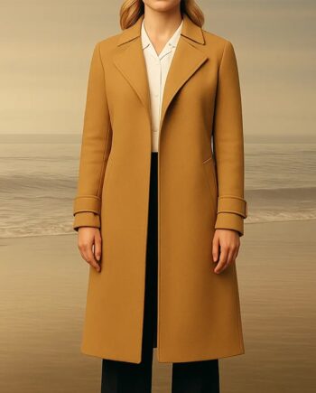 Maria Bello The Waterfront Belle Buckley Wool Coat