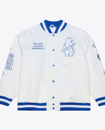 Arctic White Chicago Cubs Lightweight Satin Jacket