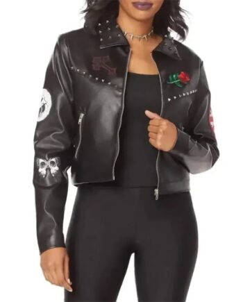 Girl Gang Studded Leather Jacket