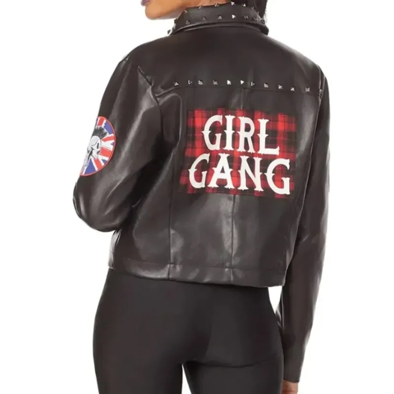 Girl Gang Studded Leather Jacket