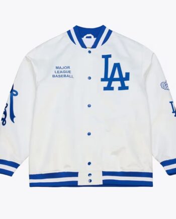 Arctic White La Dodgers Lightweight Satin Jacket