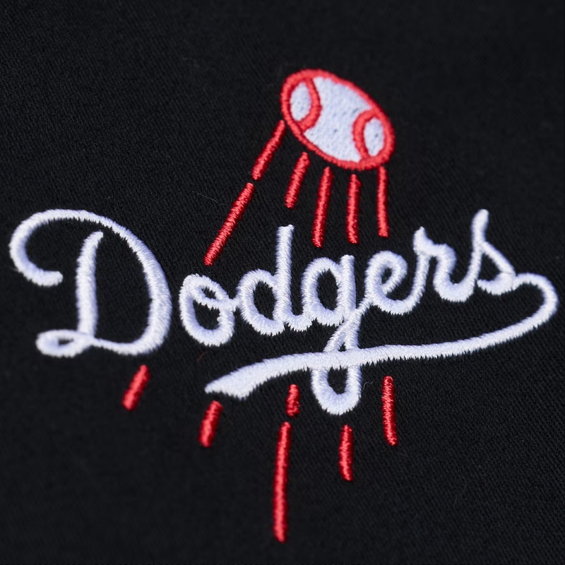 Women’s LA Dodgers Script Mechanic Black Cropped Jacket