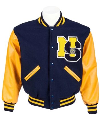 Mean Girls Lindsay Lohan Letterman Wool Leather Jacket