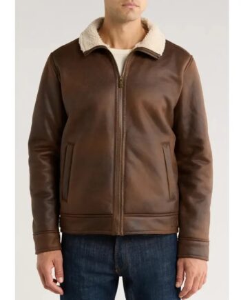 NCIS Adam Ferrara Shearling Leather Jacket