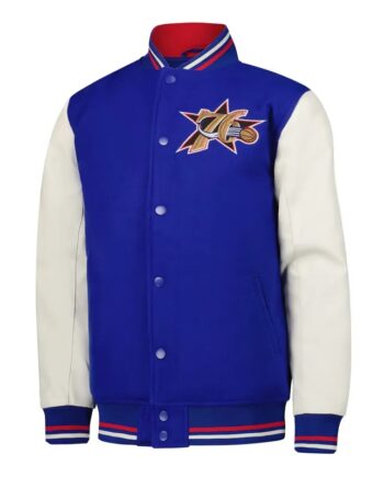 Royal/Cream Philadelphia 76ers Varsity Jacket