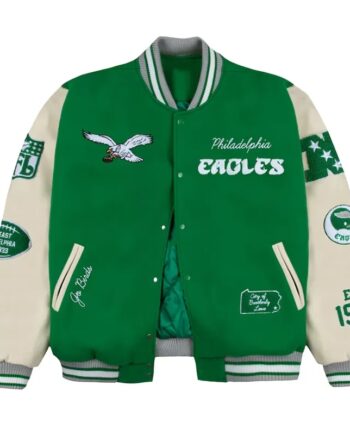Philadelphia Eagles Go Birds Letterman Jacket