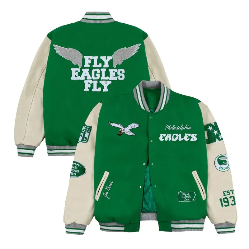 Philadelphia Eagles Go Birds Letterman Jacket
