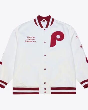 Arctic White Philadelphia Phillies Lightweight Satin Jacket