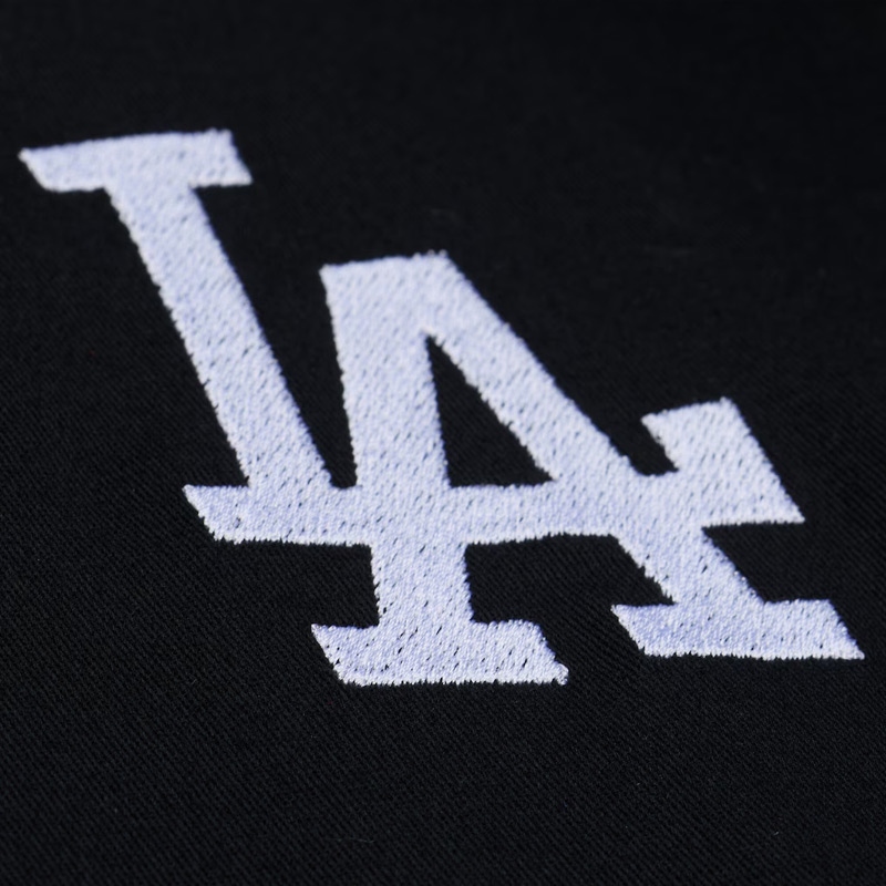 Women’s LA Dodgers Script Mechanic Black Cropped Jacket