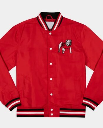 Georgia Bulldogs Arched Red Bomber Jacket