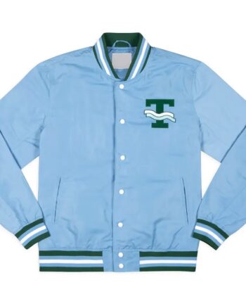 Tulane Green Wave Arched Blue Bomber Jacket