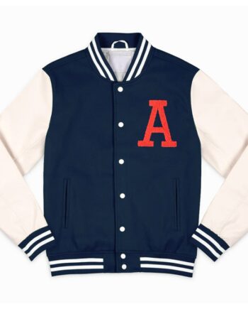 Auburn Tigers Navy and Off White Varsity Jacket