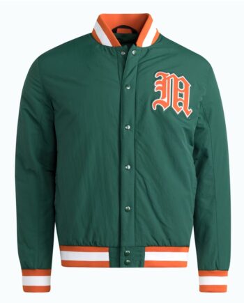 Miami Hurricanes Green Coaches Dugout Jacket