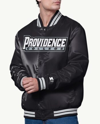 Providence Friars Black Varsity Satin Jacket