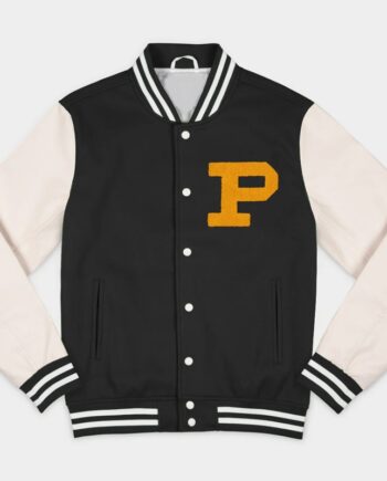 Purdue Boilermakers Black and Off White Varsity Jacket