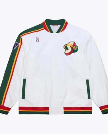1995-96 Seattle Supersonics White Warm-Up Jacket
